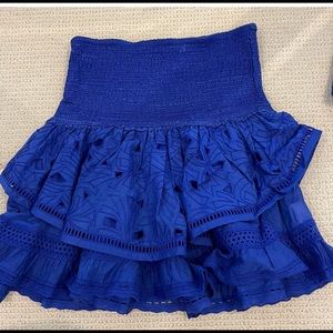 Ramy Brook blue mini skirt